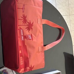 Trader Joe's Red and Orange Tote Bag